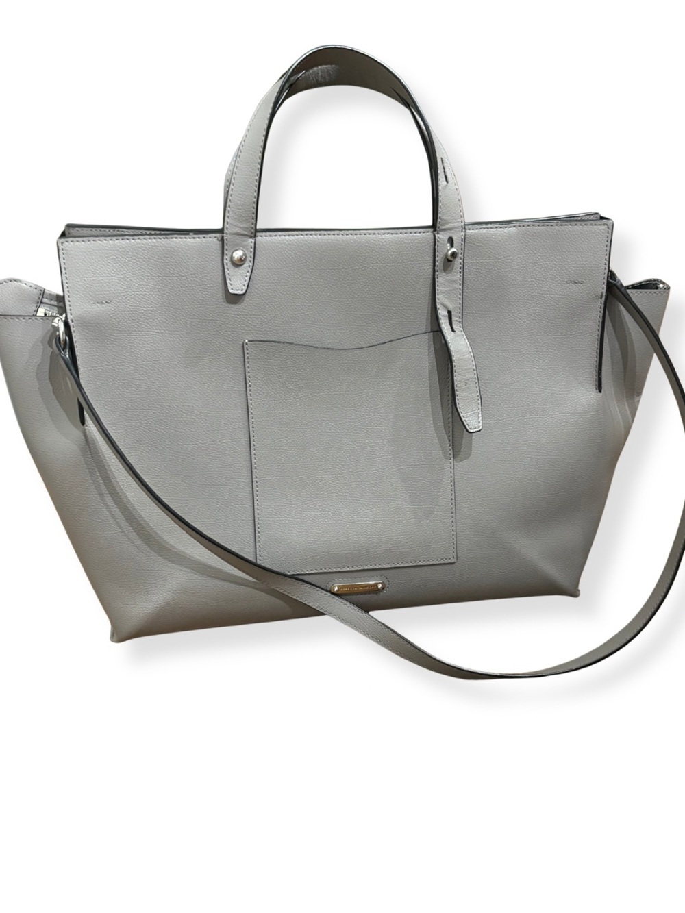Rebecca Minkoff Light Gray Tote Bag Large Structured Carryall